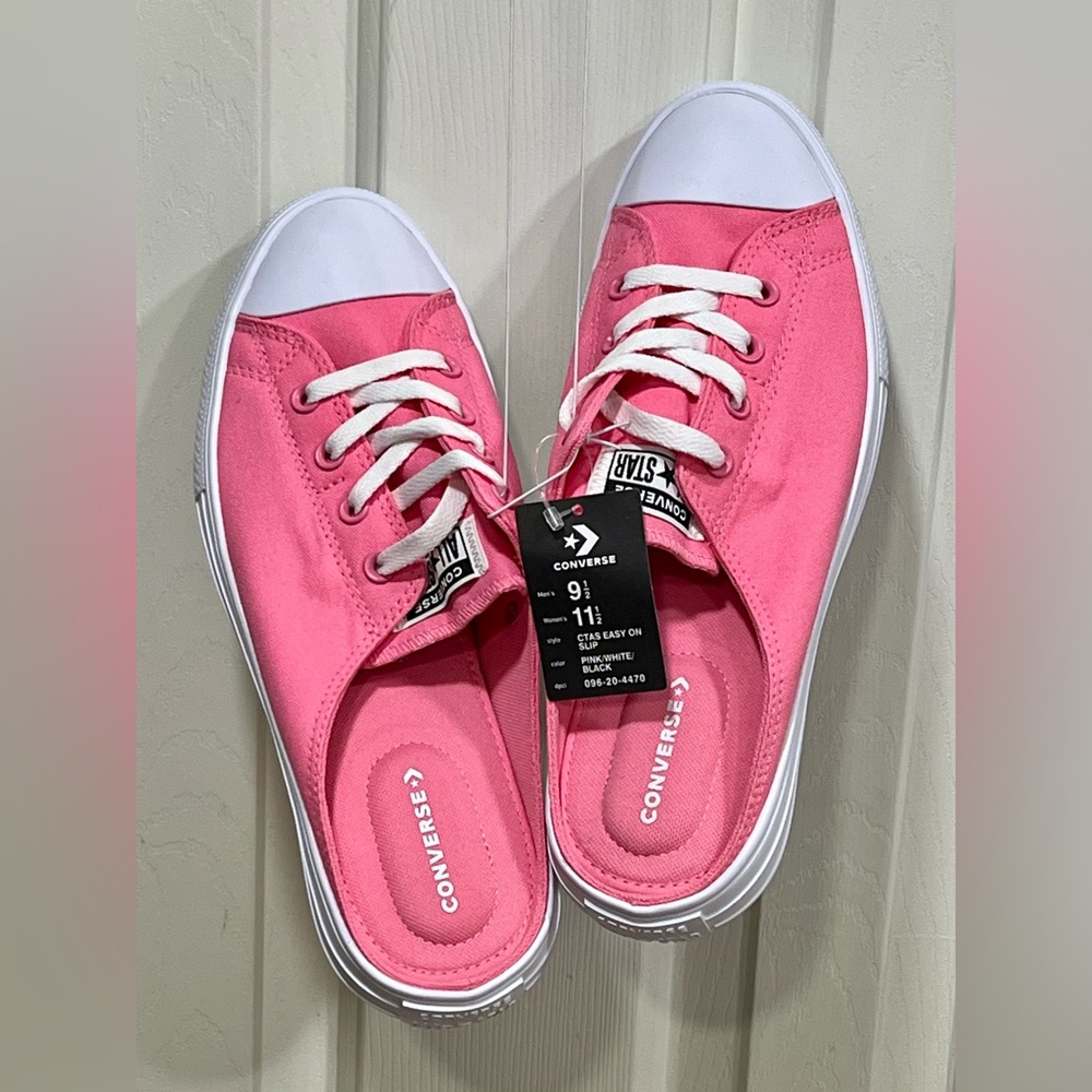 Converse Pink Chuck Taylor All Star Easy Slip On Size 9.5M or 11.5W NWT